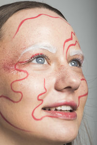 Close-up portrait of teenage girl