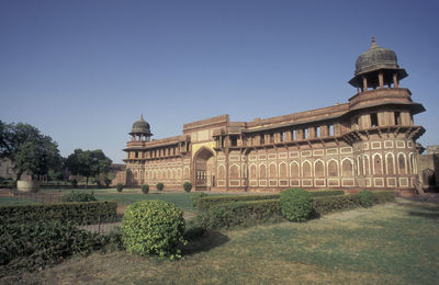 View of historic building against clear sky