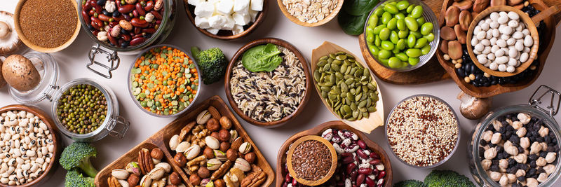 High angle view of various spices for sale