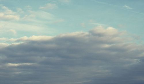 Low angle view of clouds in sky