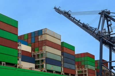 Low angle view of commercial dock