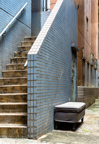 High angle view of staircase