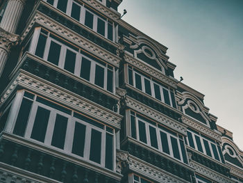 Low angle view of building against clear sky