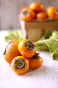 Close-up of tomatoes on table