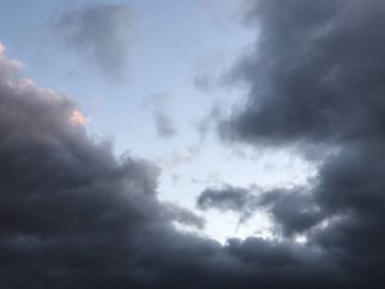 Low angle view of storm clouds in sky