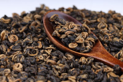 Close-up of roasted coffee beans