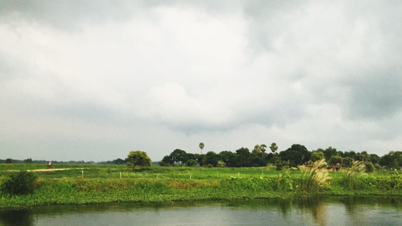 sky, nature, landscape, lake, no people, water, tree, outdoors, beauty in nature, grass, day