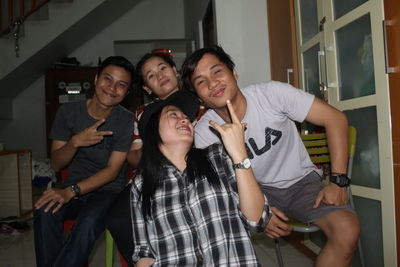 Young couple smiling