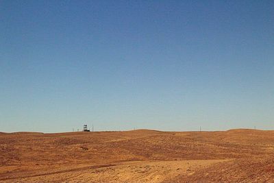 Scenic view of landscape against clear sky