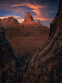 Scenic view of rock formation against sky