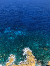 High angle view of sea shore