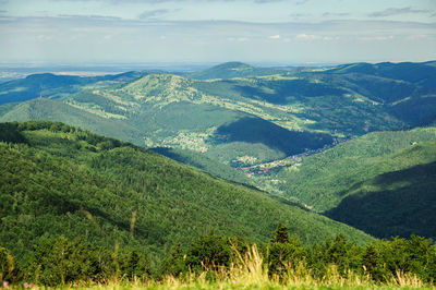 Aerial view of landscape against sky