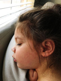 Close-up portrait of cute baby