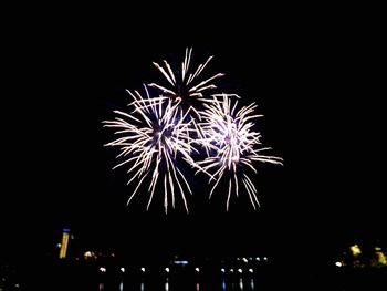 Low angle view of firework display