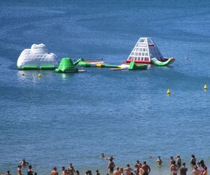 People on boat in sea