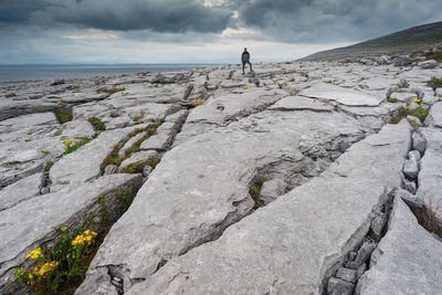 Scenic view of rocky landscape against sky