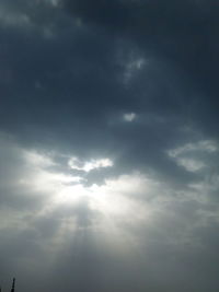 Low angle view of storm clouds in sky