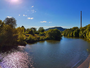 Scenic view of calm river