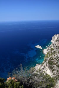 High angle view of sea against sky