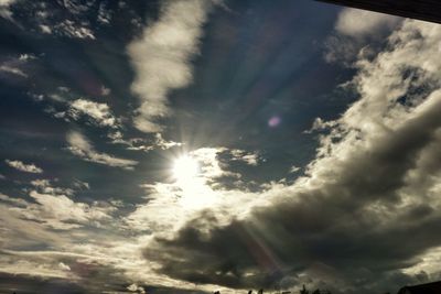 Low angle view of cloudy sky