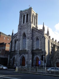 Low angle view of church against sky