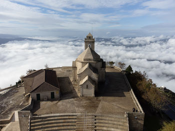 Low angle view of historic building against sky