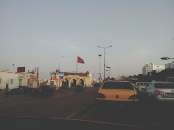 View of traffic on road