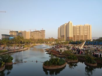 Buildings in water