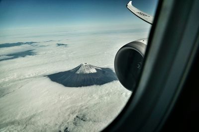 Cropped image of landscape against sky