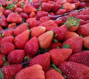 Full frame shot of strawberries