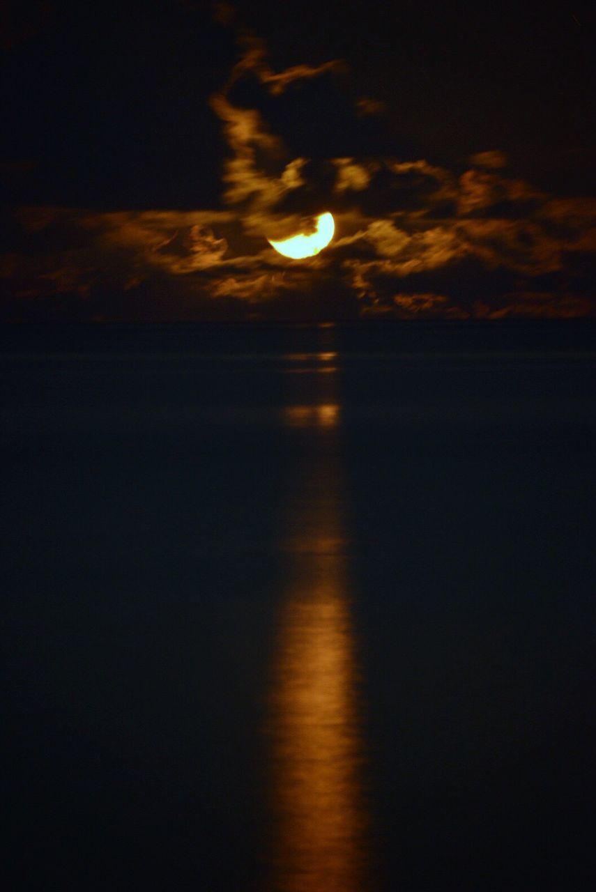 SCENIC VIEW OF SUNSET OVER SEA