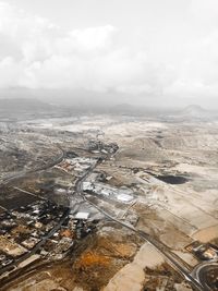 High angle view of landscape against sky