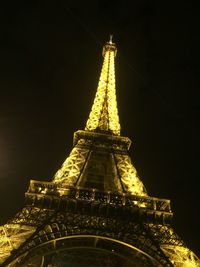 Low angle view of eiffel tower