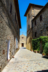 Narrow alley amidst buildings in city