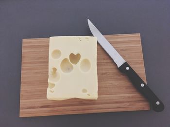 Directly above shot of food on cutting board