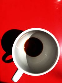 Close-up of coffee cup on table