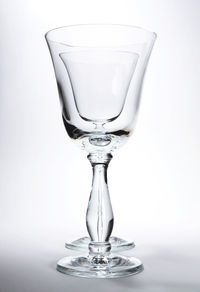 Close-up of water glass on table