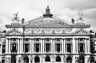 Low angle view of historic building against sky