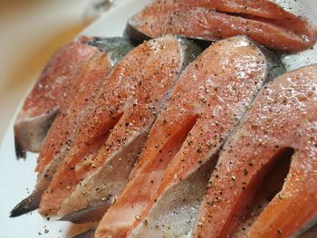 Close-up of fish on plate