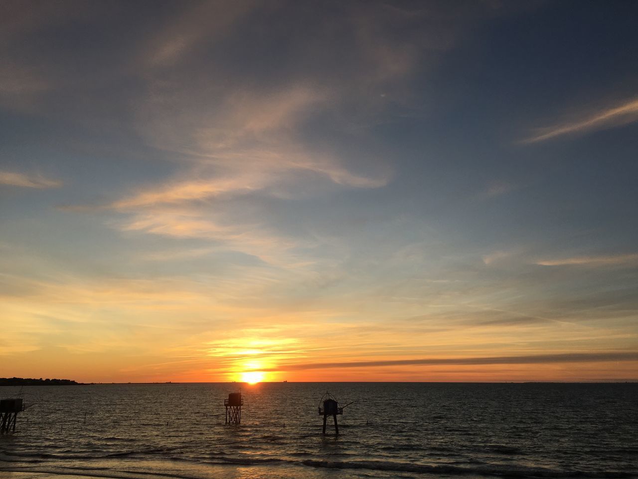 SILHOUETTE PEOPLE STANDING ON SEA AGAINST SKY DURING SUNSET