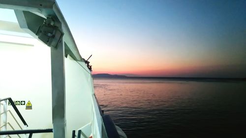 View of sea at sunset