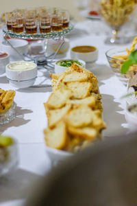 Close-up of food on table