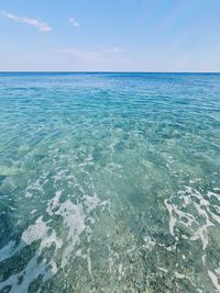 Scenic view of sea against sky. wonderful seashore of southern italy.