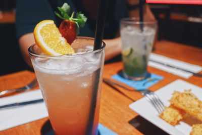 Close-up of drink on table