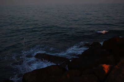 Rocks in sea