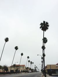 Low angle view of road against clear sky