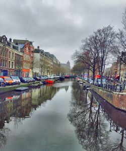 Reflection of buildings in canal