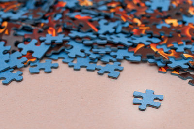 Close-up of toys on floor