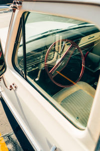 Close-up of car window