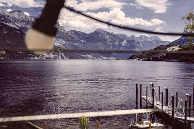 Scenic view of a swiss lake